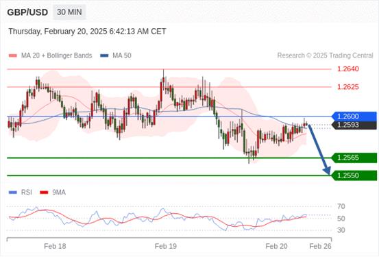 【XM外汇平台】：2025年2月20日欧洲开市前，每日技术分析(图2)