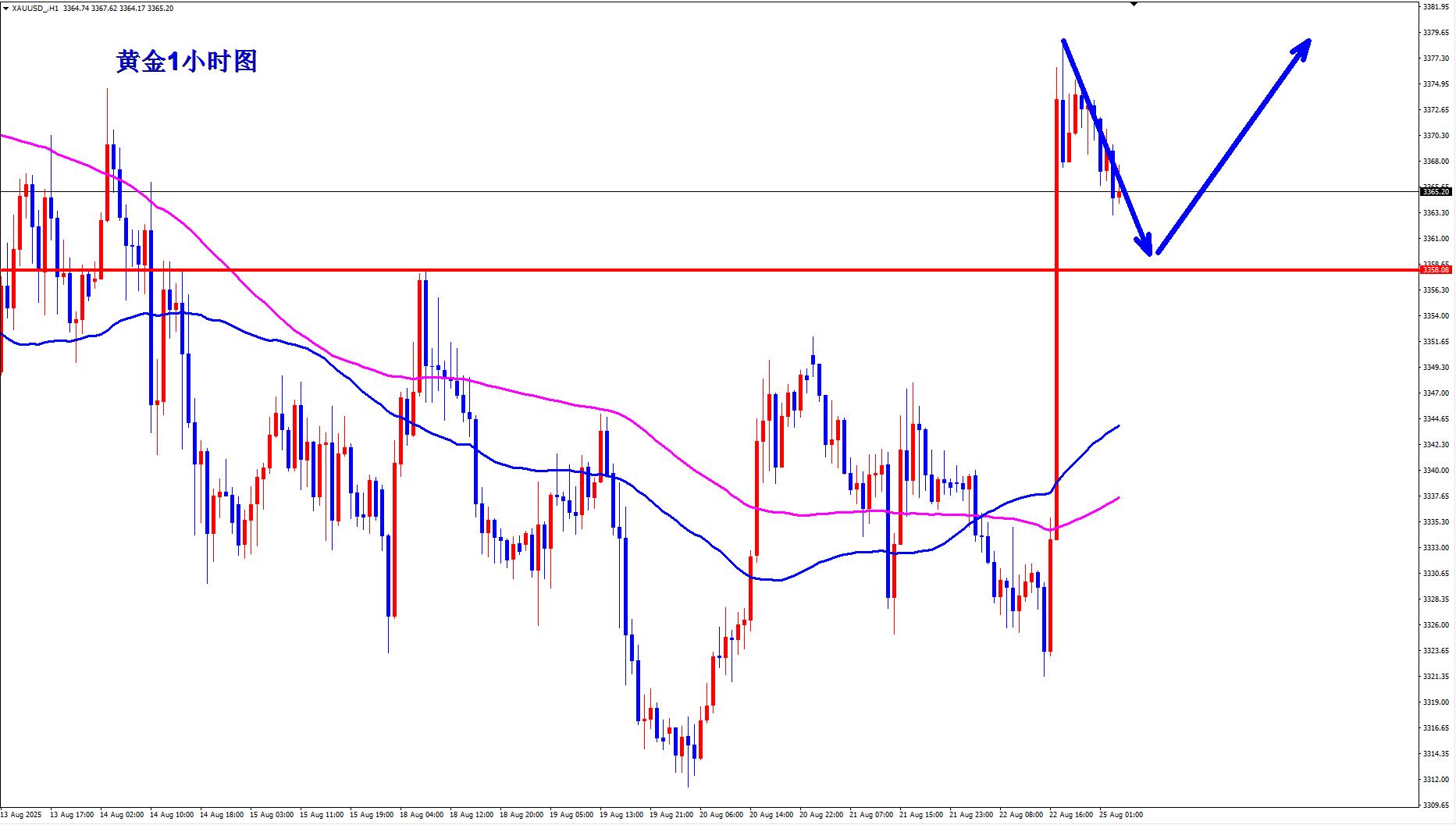 【XM外汇决策分析】：黄金多头力挽狂澜，早盘回落继续多！(图1)