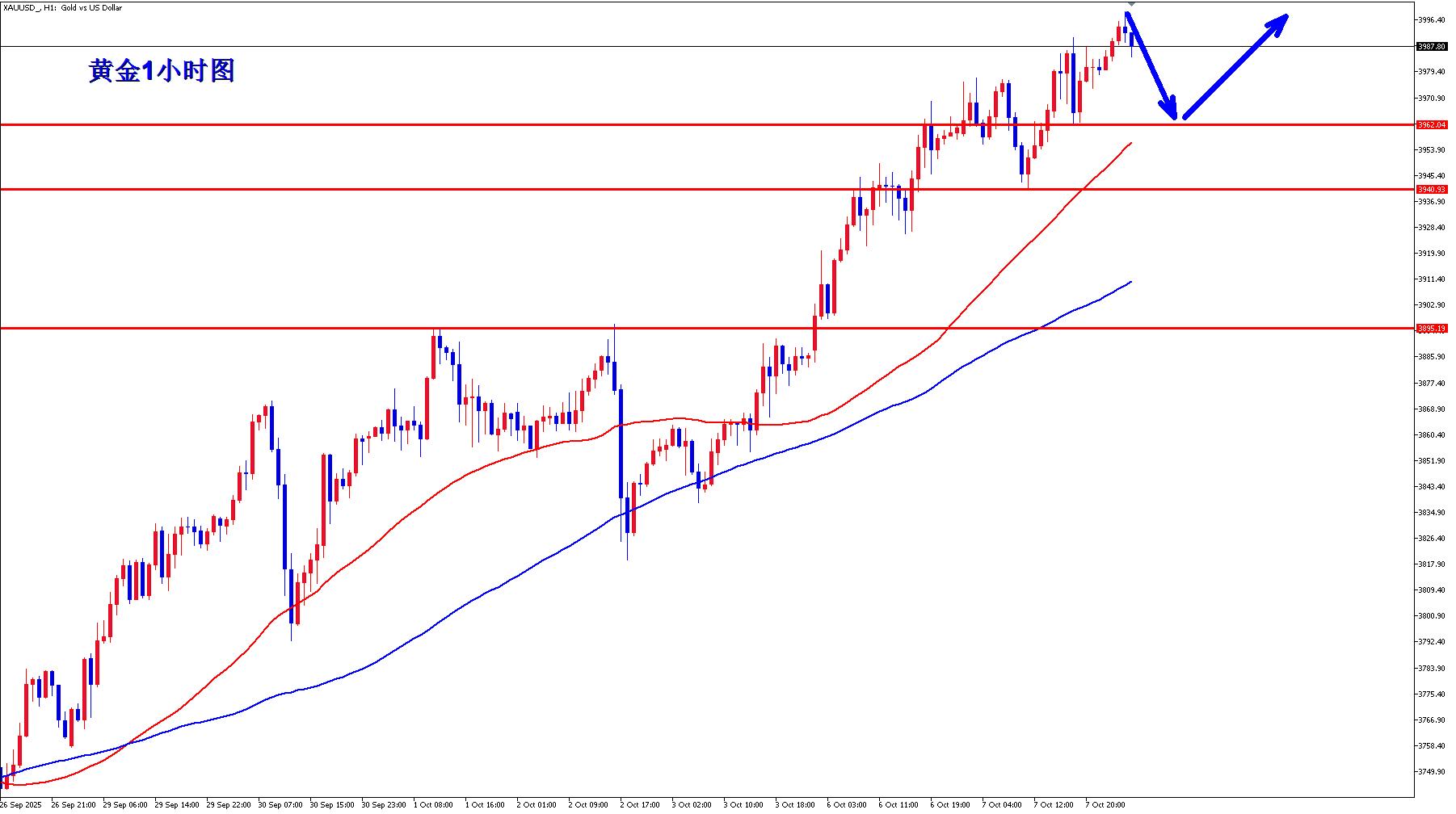 【XM外汇平台】：黄金牛市难回头，早盘回落继续多！(图2)